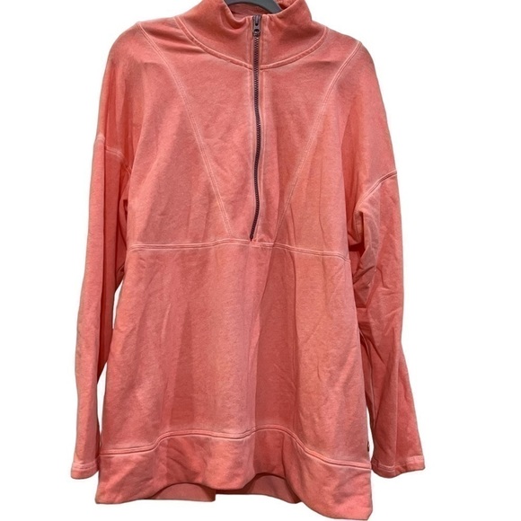 Lane Bryant LiVI coral peach sweatshirt GUC 14/16 plus curvy - Picture 1 of 7